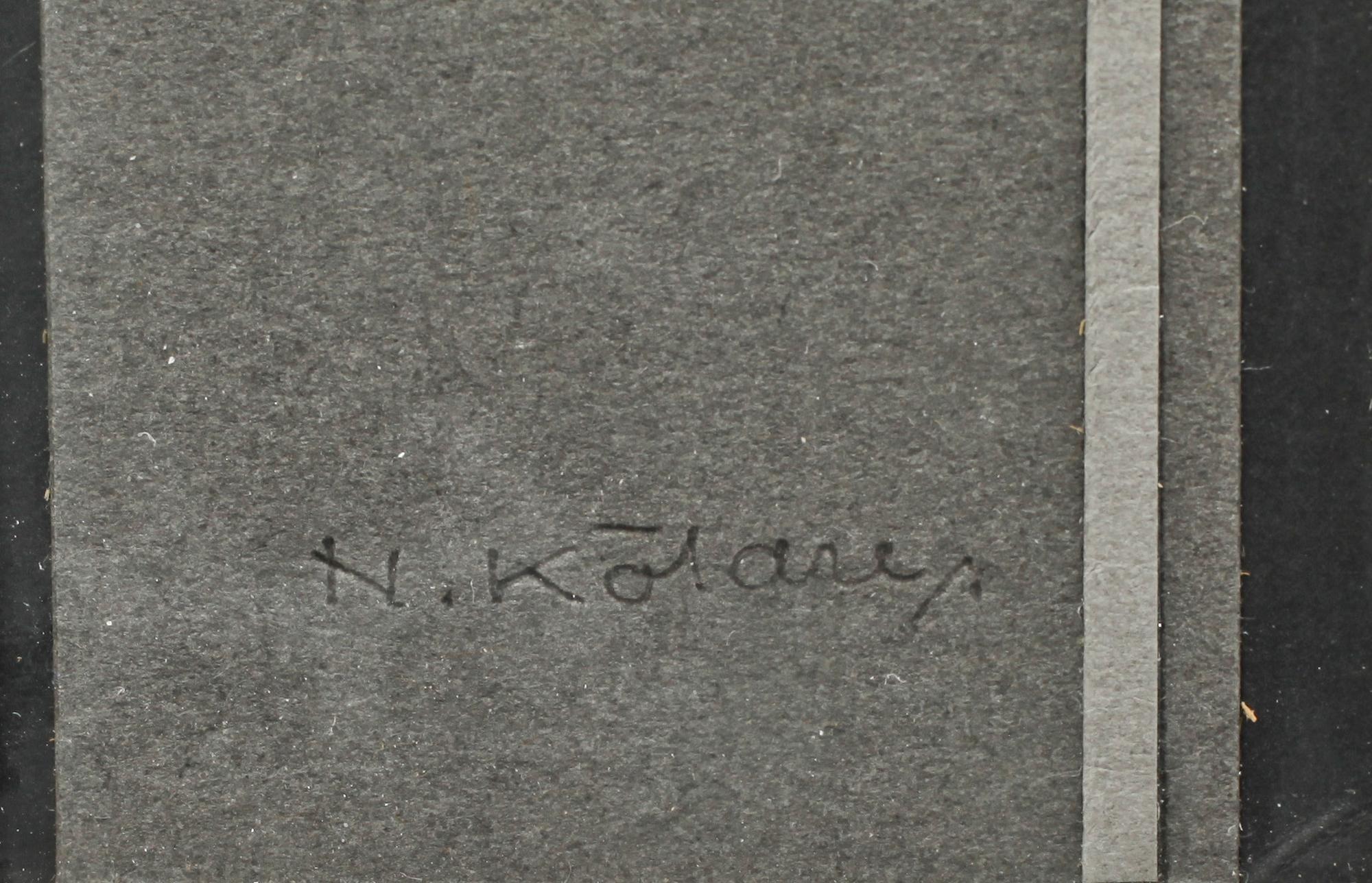 NILS KÖLARE, Blandteknik m collage, sign.