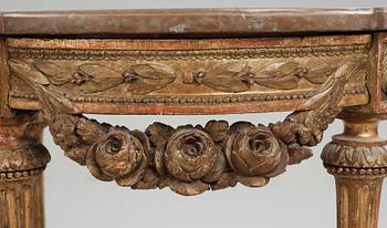 A Gustavian late 18th century console table.