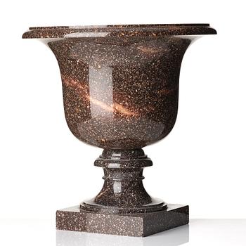 A Swedish early 19th century porphyry urn.