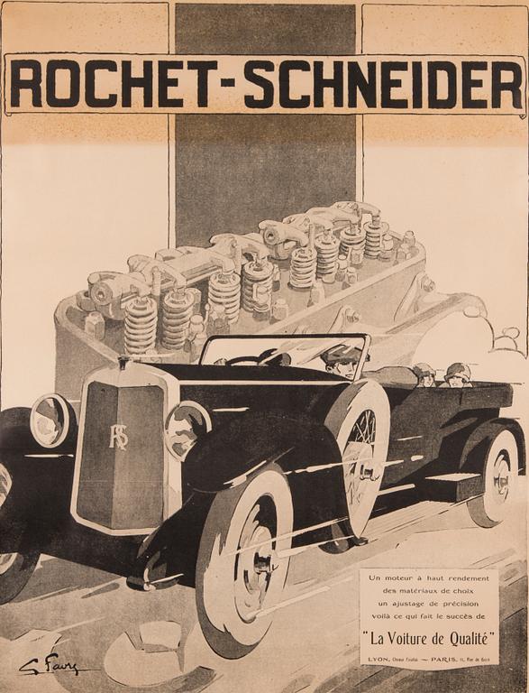 POSTER, Rochet-Schnider (ca 1920-25).