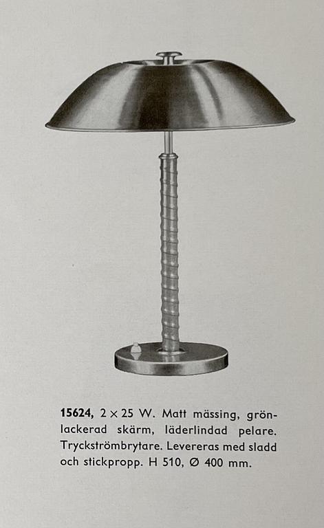 Arvid Böhlmarks Lampfabrik, bordslampa, modell "15624", 1950-tal.