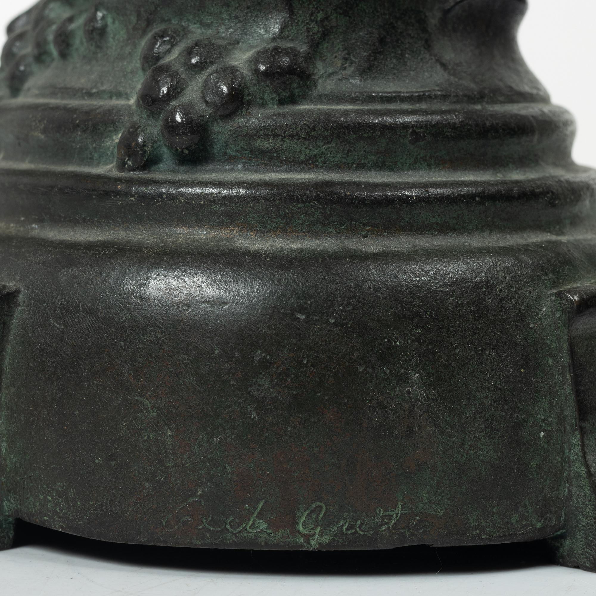 Axel Gute, Table lamp, Herrman Bergman, early 20th century.