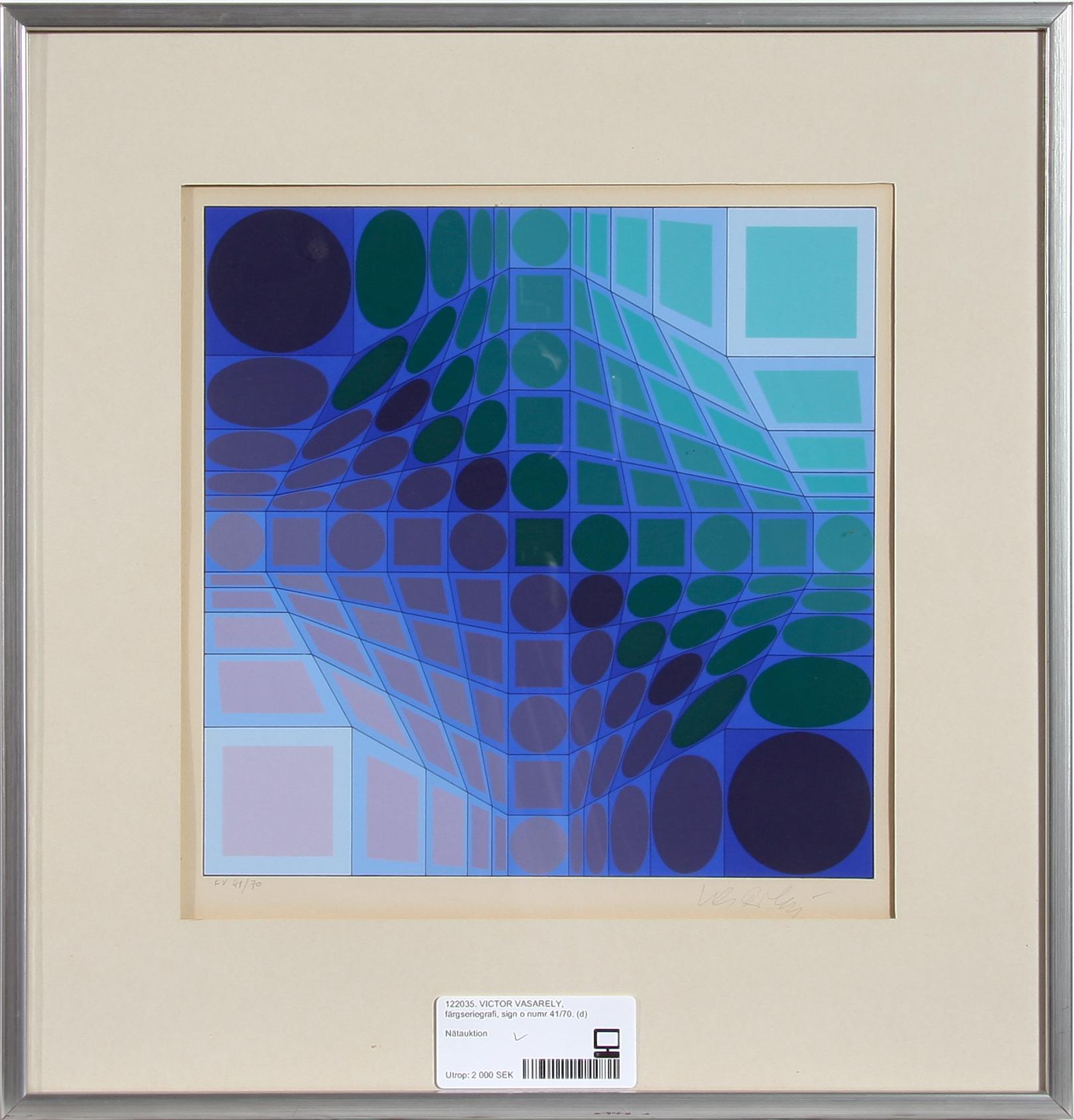 VICTOR VASARELY, färgseriegrafi, sign o numr 41/70.