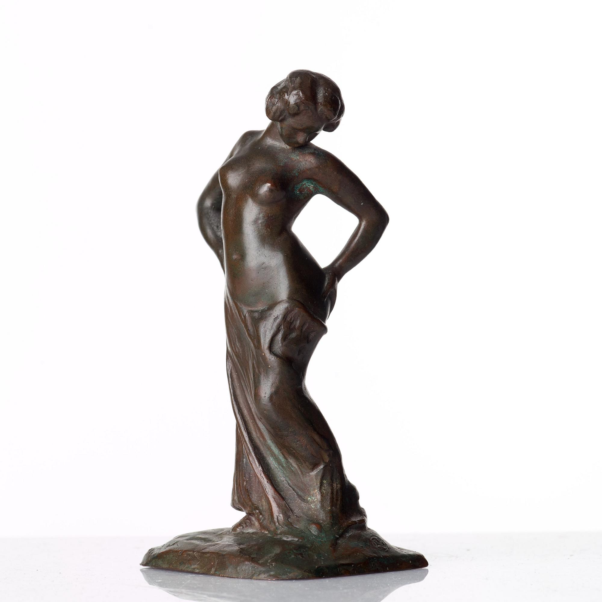 CARL ELDH, sculpture, bronze. Signed and with foundry mark. Height 14 cm.