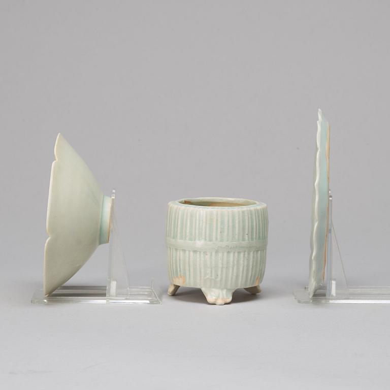 A group of Song style ceramics. (3 pieces).