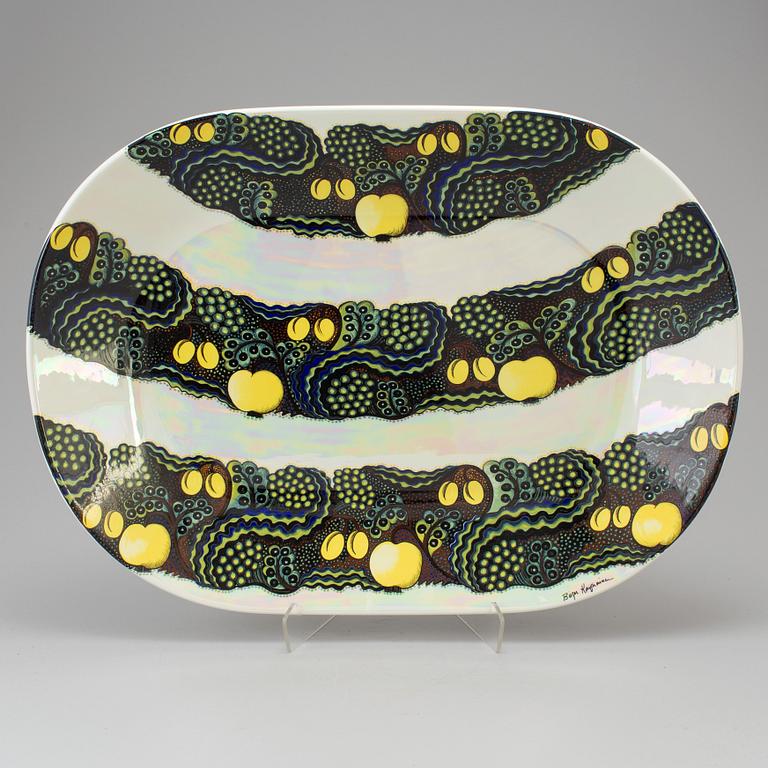 BIRGER KAIPIAINEN, platter, stone ware, Rörstrand, signed and numbered. Second half of 20th century.