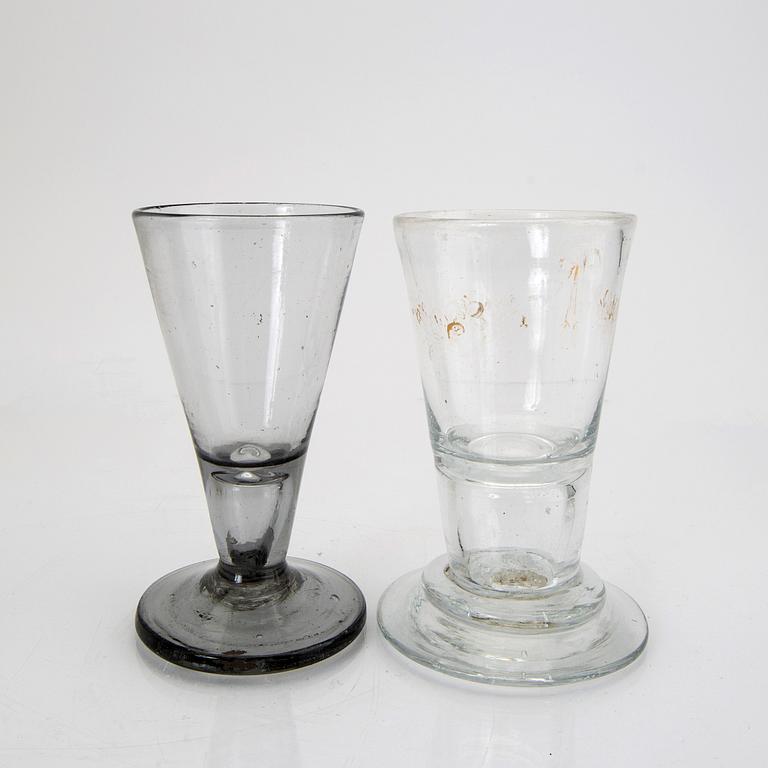A set of four Swedish 18th/19th century glasses.