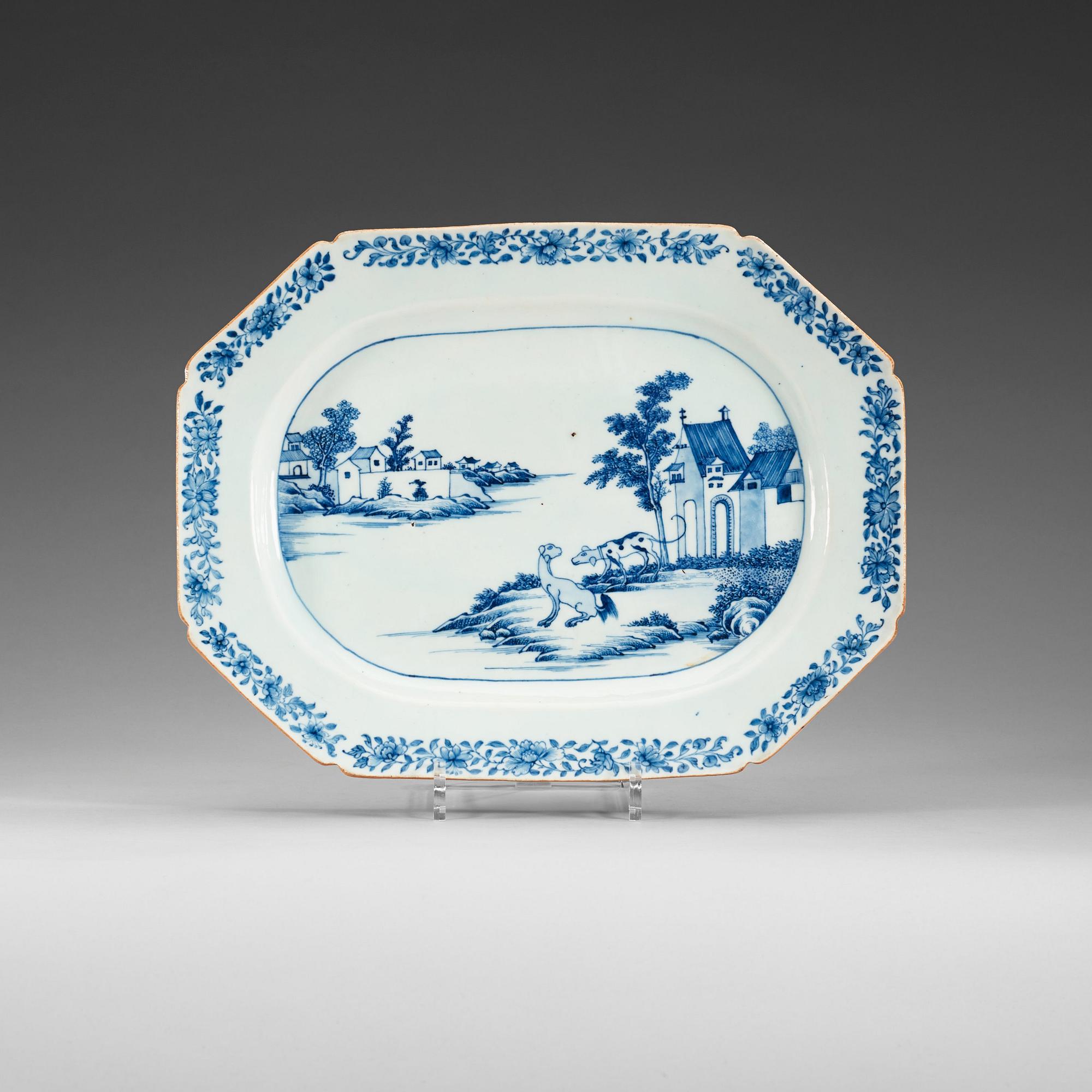 FAT, kompaniporslin. Qing dynastin, Qianlong (1736-95).