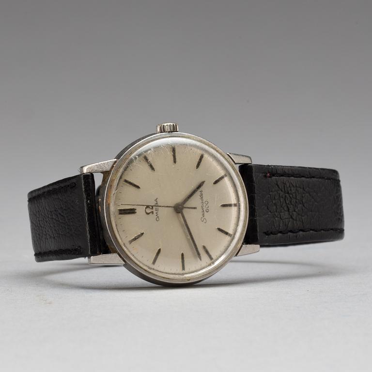 ARMBANDSUR, herr, stål "Seamaster", Omega, 1950/60-tal.