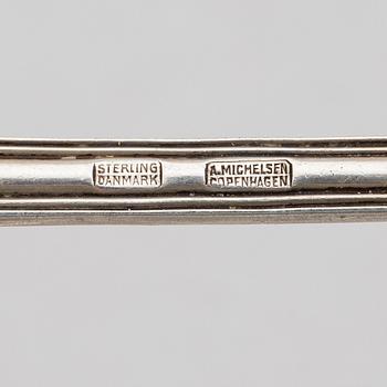 Ole Hagen, sandwich cutlery, 12 pieces, sterling silver, "Rosenborg", A Michelsen, Copenhagen circa 1960.