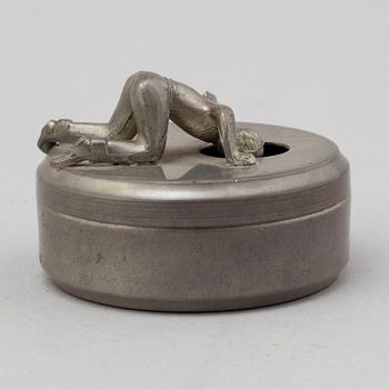 A pewter cufflink box from Widerholm & Dahlberg, Eskilstuna, 1930/40's.