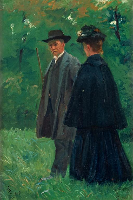 Erik Tryggelin, "Promenad i parken" (Walk in the park).