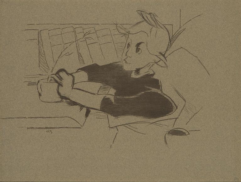 Helene Schjerfbeck, "Toipilas".