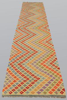 A runner, kilim, ca  484 x 84 cm.