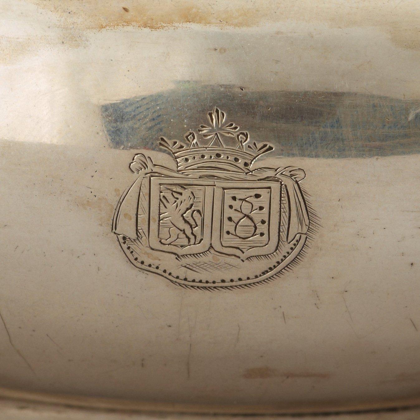 A Norwegian 18th century parcel-gilt bowl, marks of Jacob Jensen Smidt (Strømsø 1741-1787).