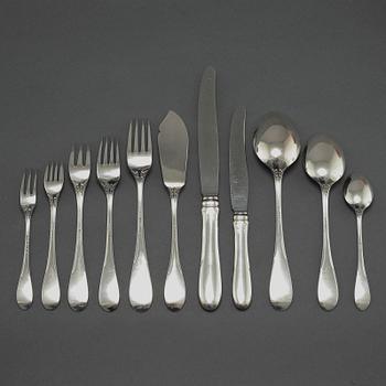 A silver tableware set of 134 pcs, by W.A Bolin, mainly around mid 20th century.