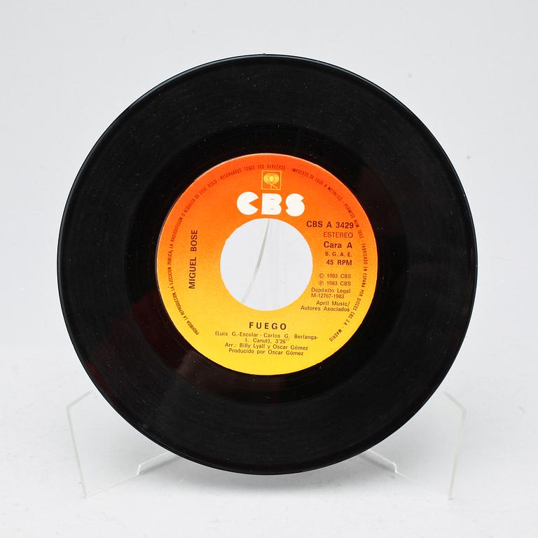 ANDY WARHOL, omslag till vinylsingel, "Miquel Bose/Milano-Madrid", 1983, signerat.