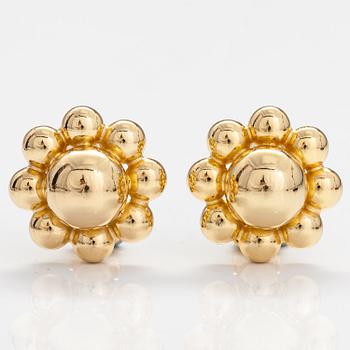 DIOR. A necklace and a pair of earrings in gold coloured metal. Marked Chr. Dior, Germany.