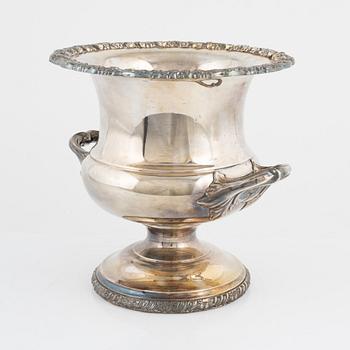 A silver plated wine cooler, 20th Century.