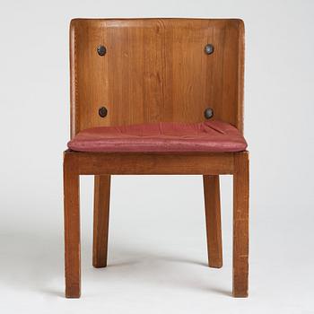 Axel Einar Hjorth, a stained pine low back "Lovö" chair, Nordiska Kompaniet, Sweden 1930's.