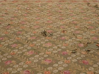 A CARPET, tapestry weave, ca 561-564,5 x 354-360 cm, Aubusson, France the middle to the end of the 19th century.