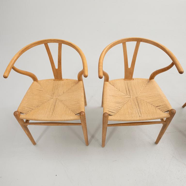 Hans J. Wegner, chairs, 4 pcs, model CH24 "The Wishbone Chair", Carl Hansen & Son, Odense, Denmark.