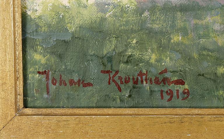 JOHAN KROUTHÉN, olja på duk, signerad samt daterad 1919.