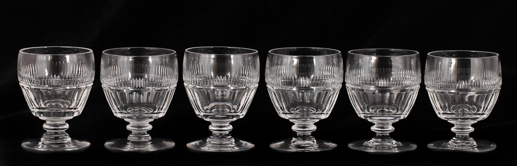 ÖL / VINGLAS, 6 st, 1800-tal.