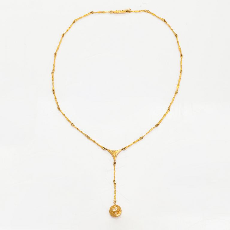 Björn Weckström, A 14K gold necklace "Pendolo". Lapponia 1999.