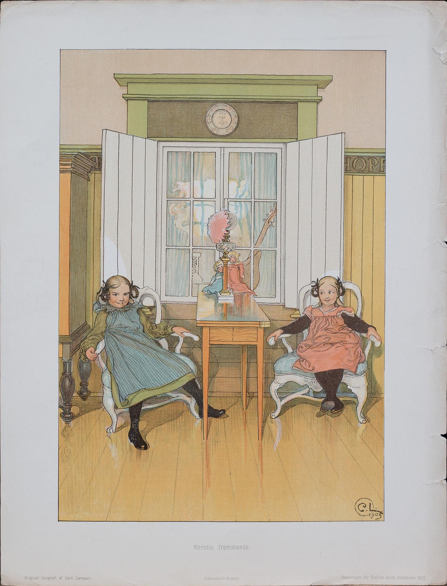 CARL LARSSON, color lithogrphi, signatur and date 1905, in print.