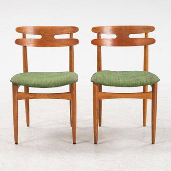 Johannes Andersen, a set of 6 chairs for Bramin Denmark, 1960's.