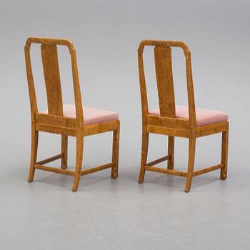 a pair of chairs from NK Nordiska Kompaniet Stockholm, 1930's.