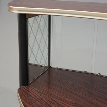 BARDISK,  samt BARSTOLAR, 3 st, 1960/70-tal.