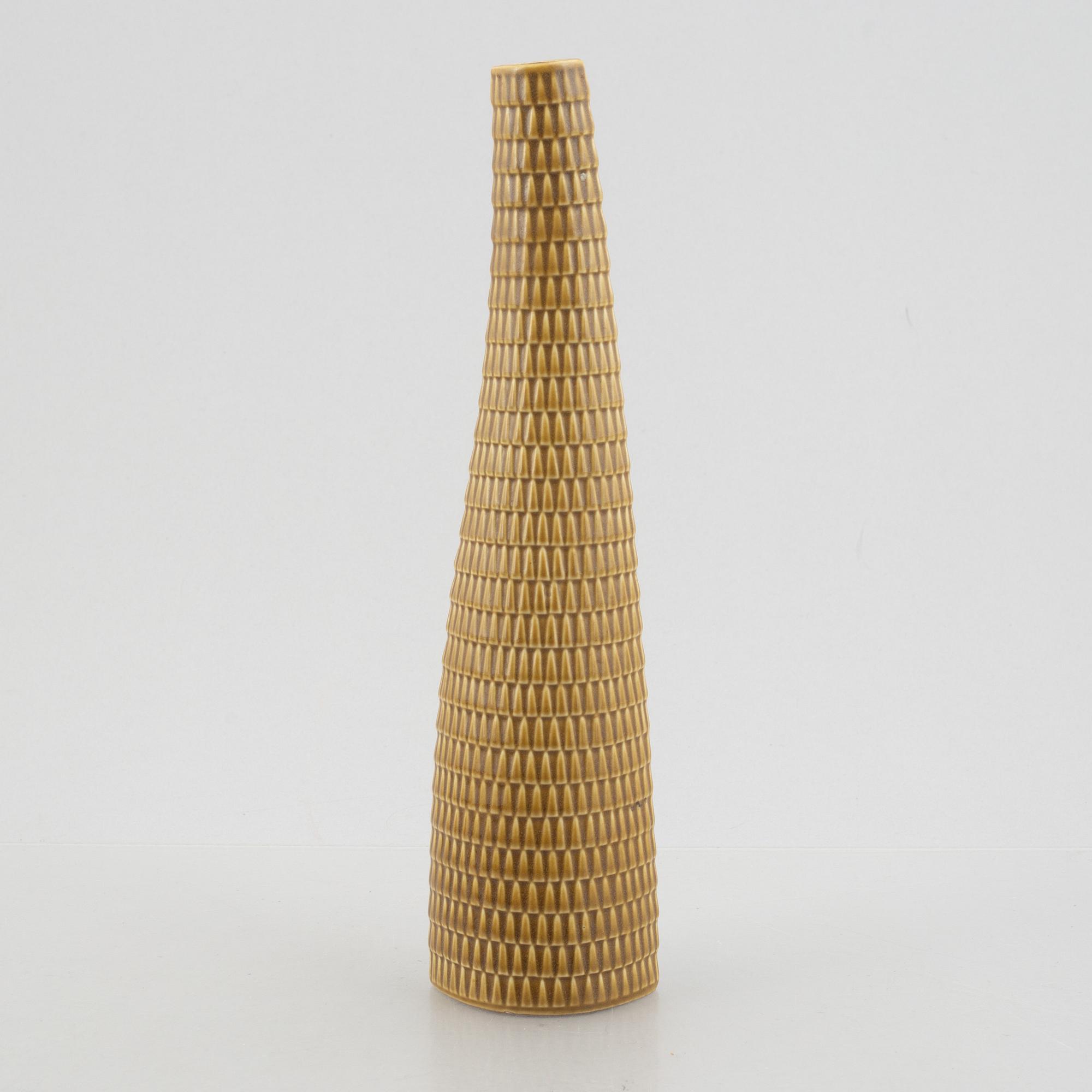 Stig Lindberg, six "Reptil" dishes and vases, Gustavsberg, Sweden, 1953-63.