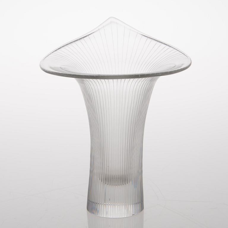 TAPIO WIRKKALA, VAS, glas, "Kantarell", signerad Tapio Wirkkala Iittala -56.