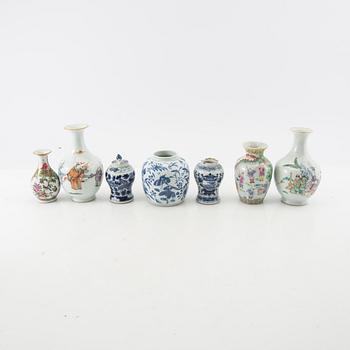 Vases/Urns 7 pcs China 19th-20th century porcelain.