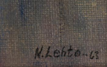 Nikolai Lehto, oil on panel, signed and dated -63.