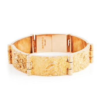 Björn Weckström, a 14K gold bracelet, for Lapponia, Finland 1969.