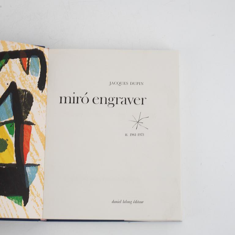 Books, 4 pcs, "Miró graveur", Daniel Lelong Editeur, 1928-83.