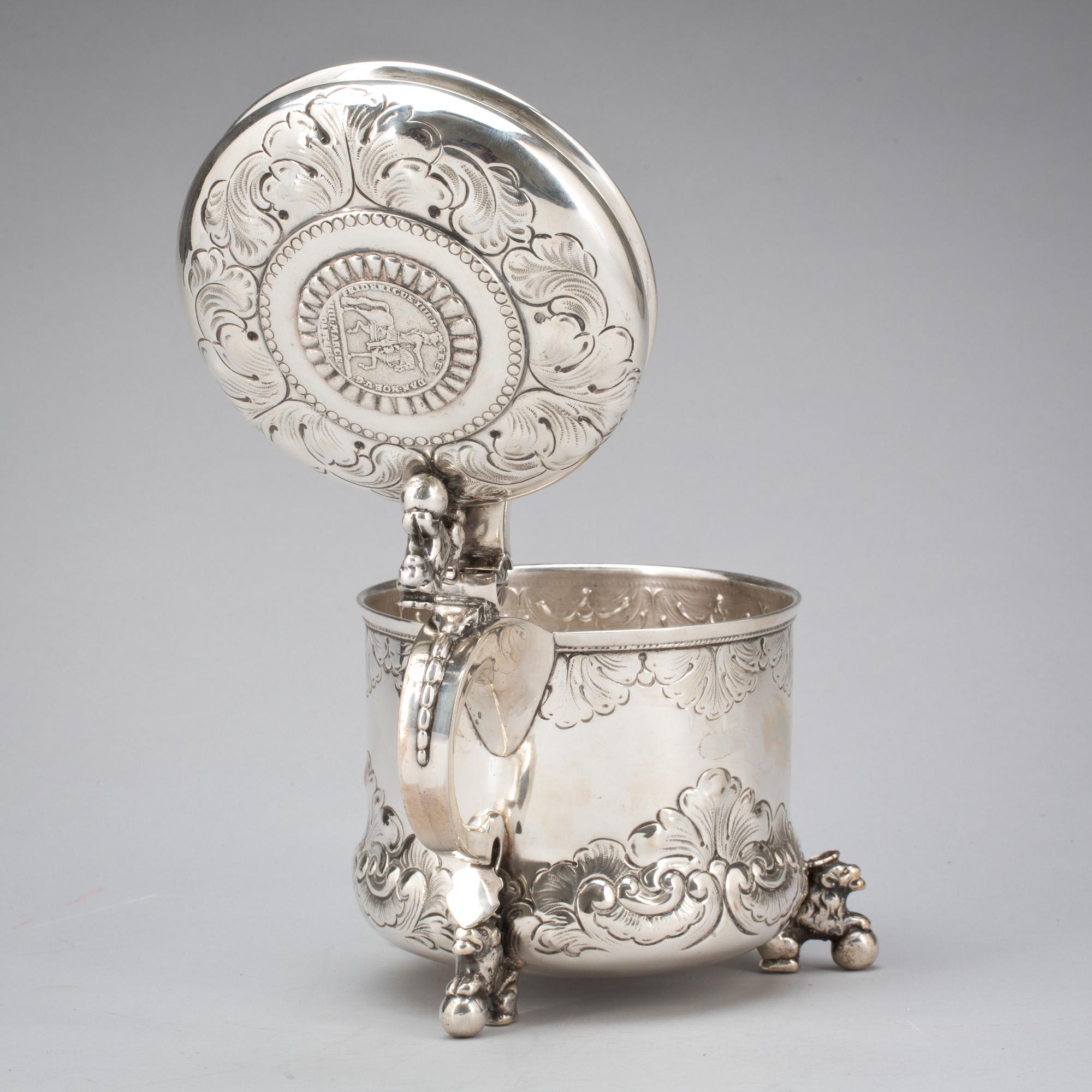 STOP, silver. Barockstil, svenska importstämplar. Ca 990g.
