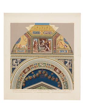 Giovanni Ottaviani, Four scenes from cloister vaults in the Raphael Loggias in the Vatican.