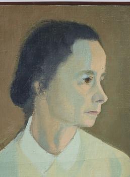 Vera Frisén, olja på uppfodrad duk, signerad.