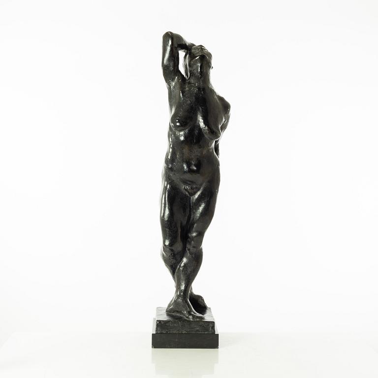 Gudmar Olovson, sculpture. Signed. Numbered. Foundry mark. Bronze, total height 84.5 cm, length 22 cm.