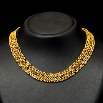 A NECKLACE, 23K gold. Stockholm, Sweden 1819.