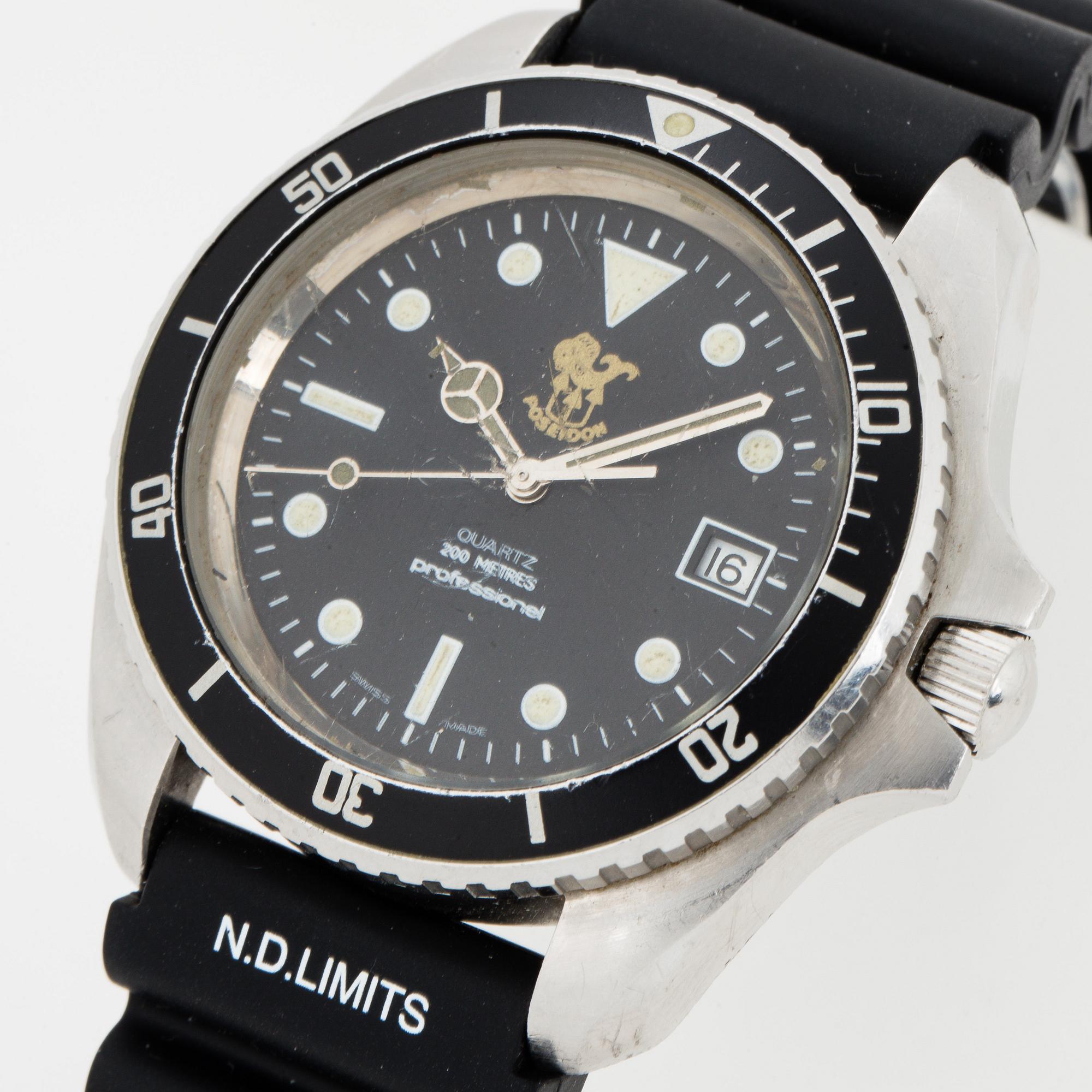HEUER, Poseidon, wristwatch,  41 mm.