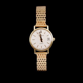 ARMBANDSUR, 18 k guld, Certina, armband 14 k guld. Total vikt inklusive urverk ca 29 g.