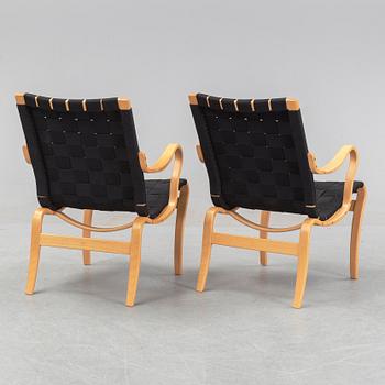 Bruno Mathsson, a pair of 'Mina' easy chairs from Bruno Mathsson International.