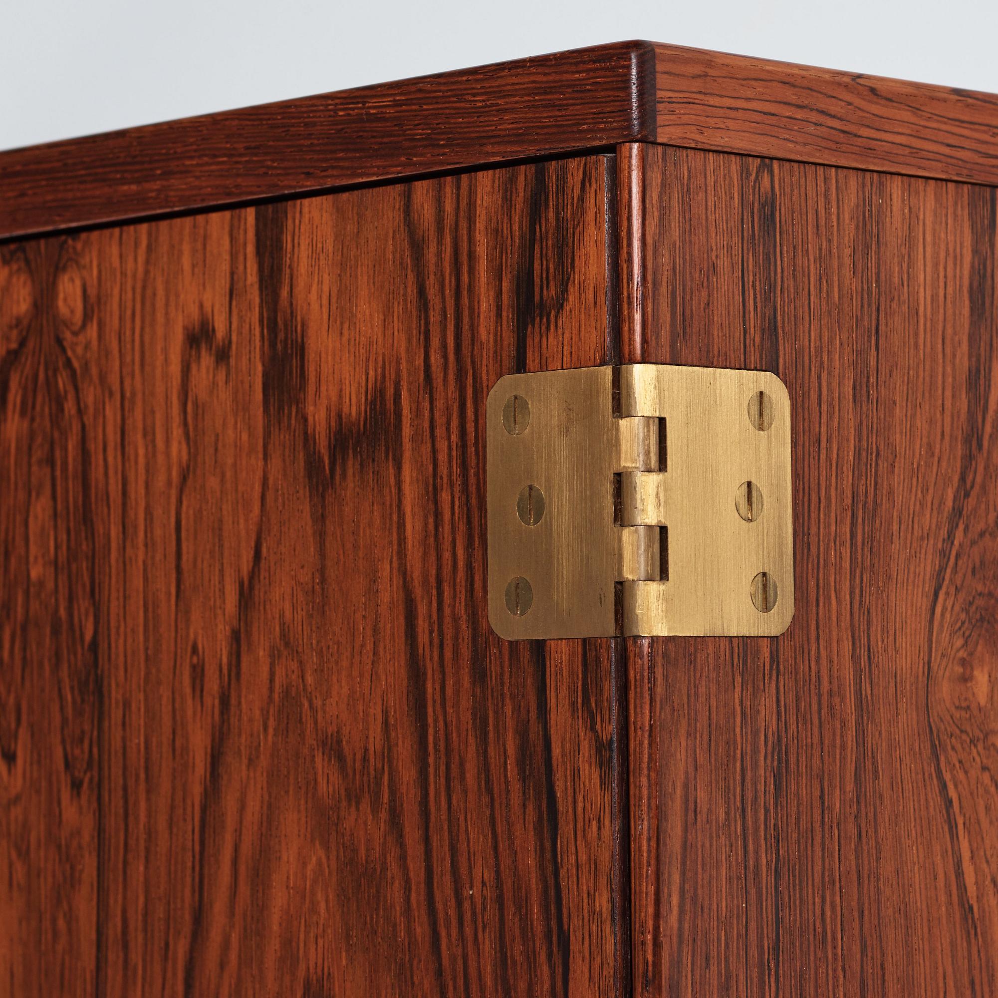 Svend Langkilde, a rosewood wall hung bar cabinet, Langkilde Møbler, Denmark 1960s.