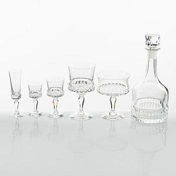 Ingeborg Lundin, glasservis, 60 delar, "Silvia", Orrefors.