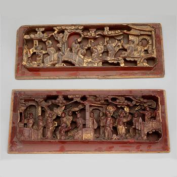 RELIEFER, 2 st. Kina. Modern tillverkning.